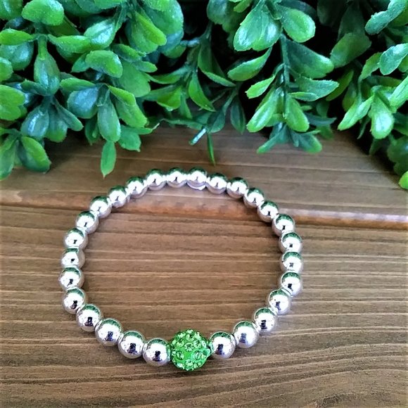 New Silver Hematite and Crystal Bracelet - Picture 8 of 9